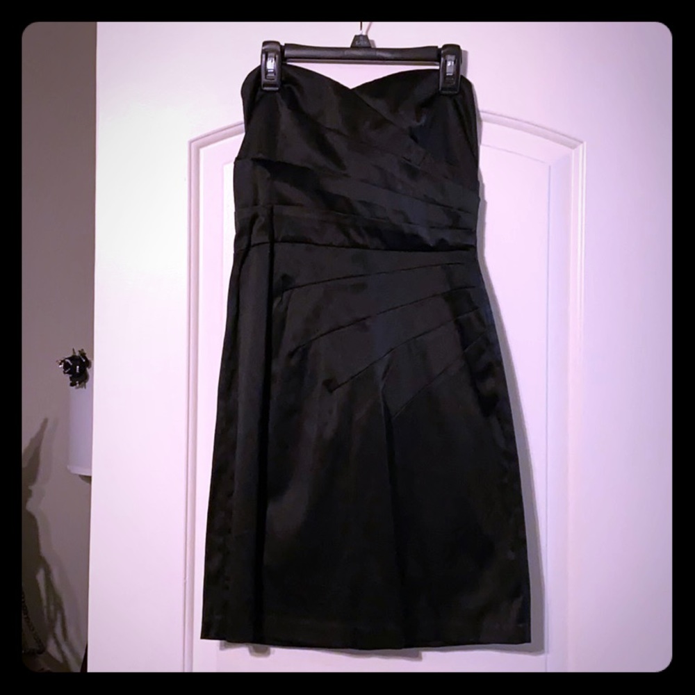 Silky black cocktail dress sz M